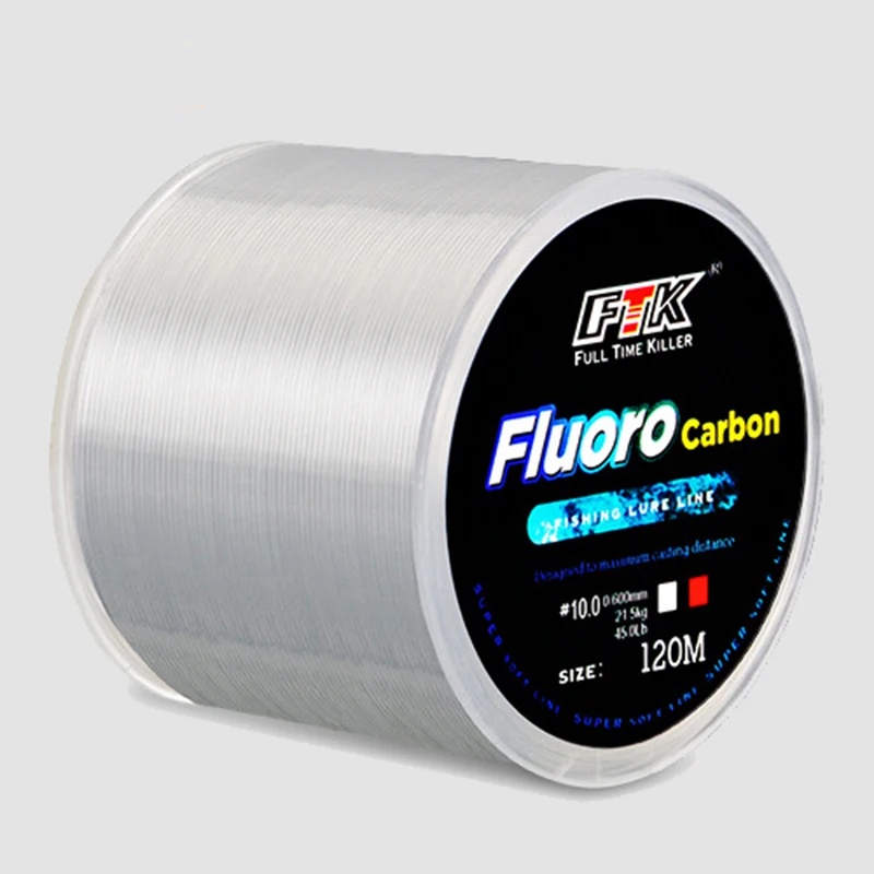 Fluorocarbon Line - 120 メートル釣り糸 0.14 ミリメートル-0.6 ミリメートルフロロカーボンコーティングプロセス炭素繊維表面ナイロン耐摩耗性ライン釣りアクセサリー