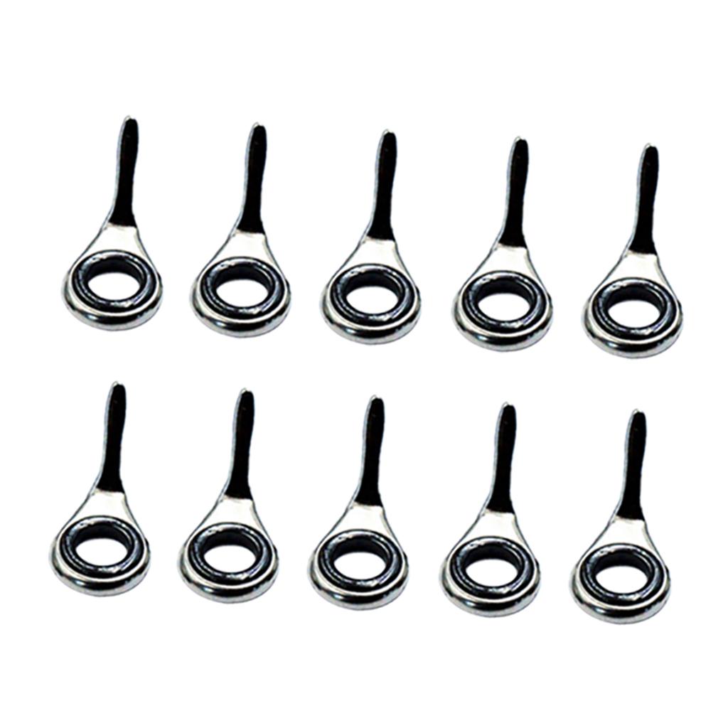 Tippet Line - 伸縮式釣り竿ガイド10個セット 釣り糸ガイドアイセット チップトップ修理キット 釣りアクセサリー4 # 5