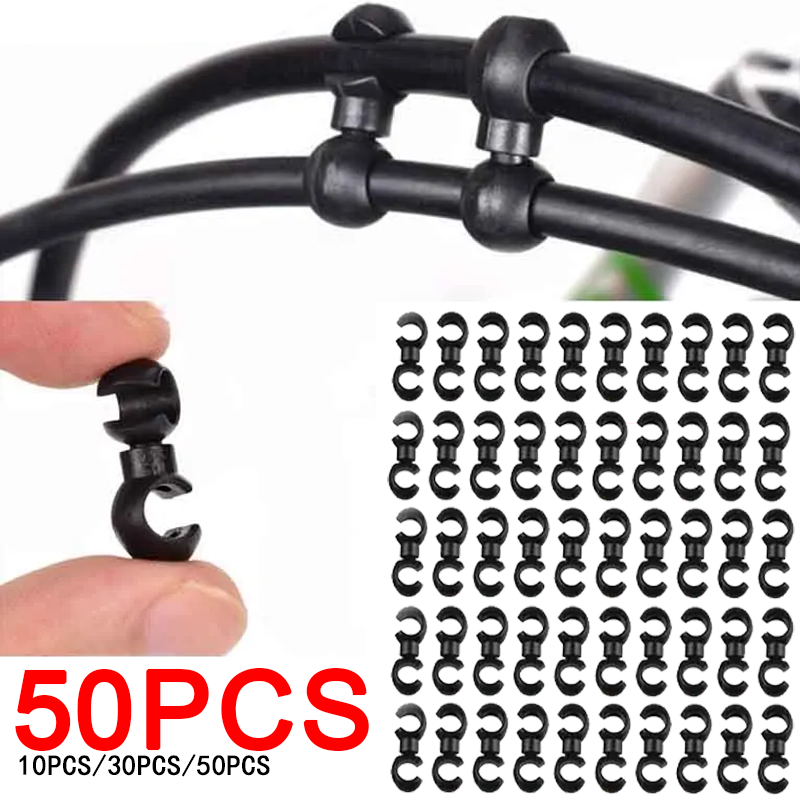 Tippet Line - 回転可能な MTB ブレーキケーブルクリップ自転車シフトギアケーブルバックルガイドラインクリップスムーズなサイクリングを実現し、パフォーマンスを向上