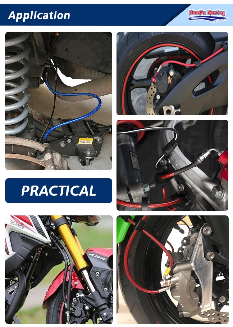 AN3 オートバイ PTFE ブレーキライン パイプ ホース - Braided Line のレビューと価格