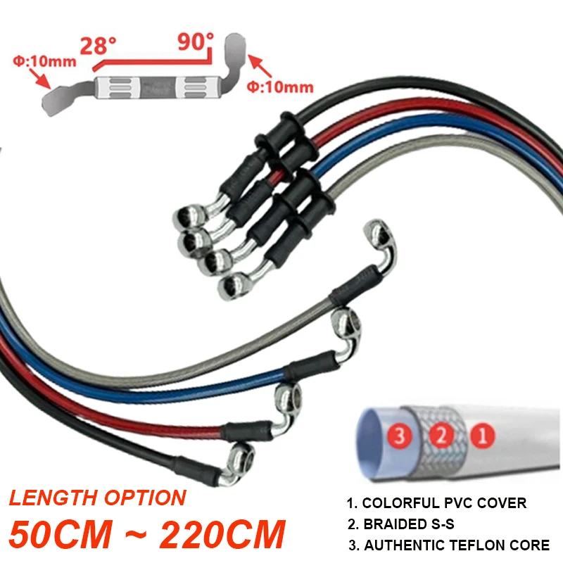 2X 10 ミリメートル 28-90 度オートバイダートバイ - Braided Line のレビューと価格