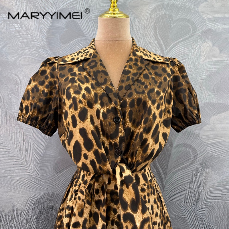 MARYYIMEI ファッションヒョウ柄婦人服ラペルレースア - Fly Line のレビューと価格
