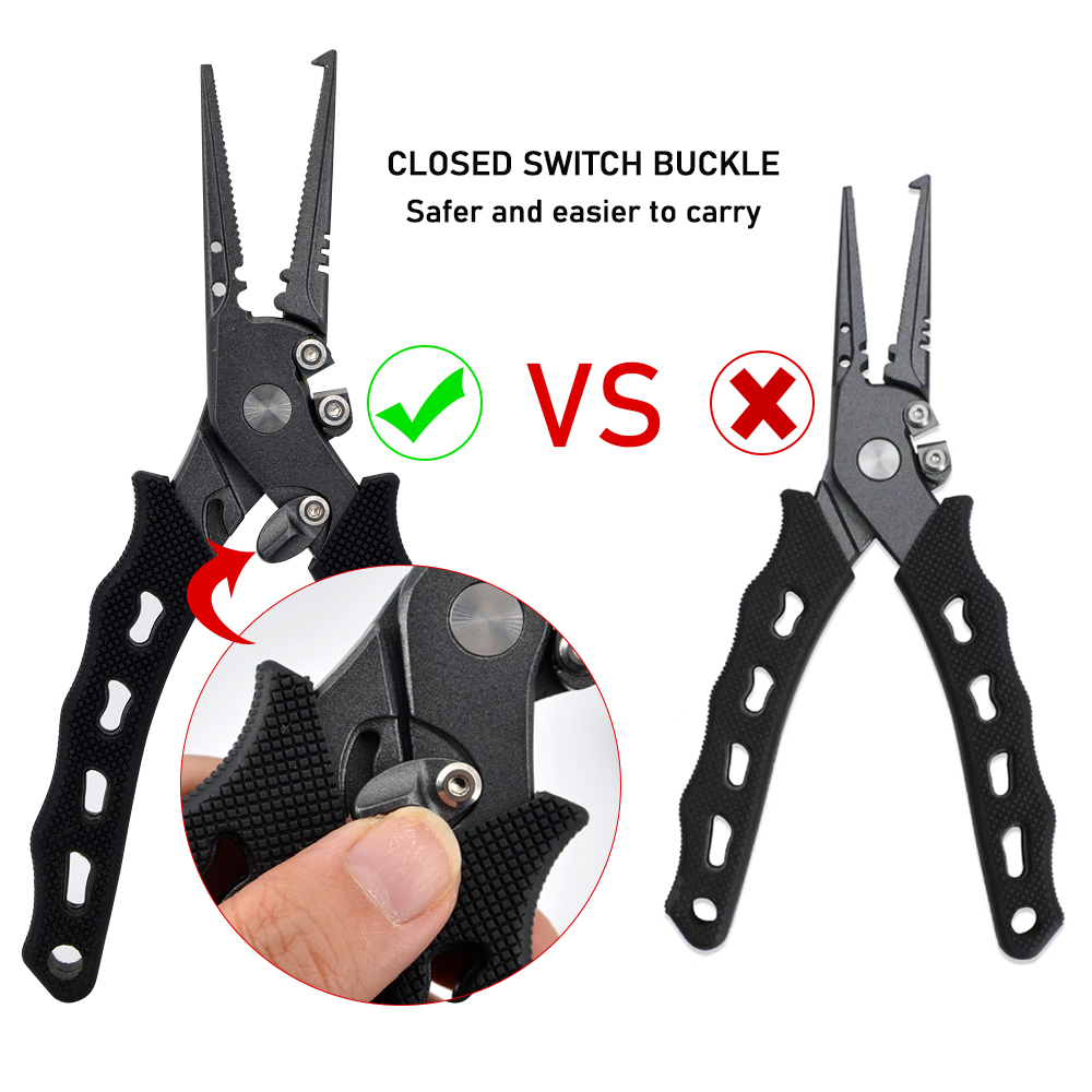 フィッシングプライヤー多機能ステンレス鋼ツールセット編組ライ - Fishing Line Cutter のレビューと価格